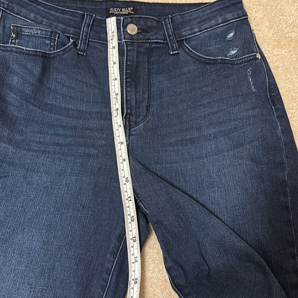 Vintage Judy Blue Style #JB8114DK dark blue jeans 7” cuff size 9/29 boyfriend - Picture 6 of 13